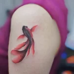 Фото тату золотая рыбка 07,12,2021 - №312 - goldfish tattoo - tattoo-photo.ru
