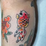 Фото тату золотая рыбка 07,12,2021 - №317 - goldfish tattoo - tattoo-photo.ru