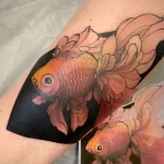 Фото тату золотая рыбка 07,12,2021 - №327 - goldfish tattoo - tattoo-photo.ru