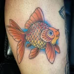 Фото тату золотая рыбка 07,12,2021 - №328 - goldfish tattoo - tattoo-photo.ru