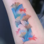 Фото тату золотая рыбка 07,12,2021 - №347 - goldfish tattoo - tattoo-photo.ru