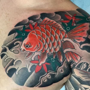 Фото тату золотая рыбка 07,12,2021 - №365 - goldfish tattoo - tattoo-photo.ru