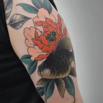 Фото тату золотая рыбка 07,12,2021 - №389 - goldfish tattoo - tattoo-photo.ru