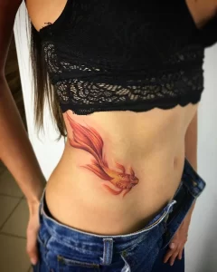 Фото тату золотая рыбка 07,12,2021 - №423 - goldfish tattoo - tattoo-photo.ru