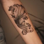 Фото тату золотая рыбка 07,12,2021 - №427 - goldfish tattoo - tattoo-photo.ru