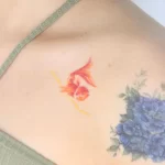 Фото тату золотая рыбка 07,12,2021 - №440 - goldfish tattoo - tattoo-photo.ru