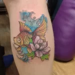 Фото тату золотая рыбка 07,12,2021 - №496 - goldfish tattoo - tattoo-photo.ru