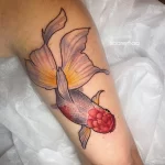 Фото тату золотая рыбка 07,12,2021 - №539 - goldfish tattoo - tattoo-photo.ru