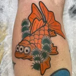 Фото тату золотая рыбка 07,12,2021 - №544 - goldfish tattoo - tattoo-photo.ru