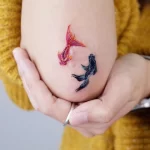 Фото тату золотая рыбка 07,12,2021 - №558 - goldfish tattoo - tattoo-photo.ru