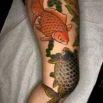 Фото тату золотая рыбка 07,12,2021 - №585 - goldfish tattoo - tattoo-photo.ru