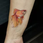 Фото тату золотая рыбка 07,12,2021 - №603 - goldfish tattoo - tattoo-photo.ru