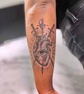 Фото рисунка тату сердце 02.01.22 №0035 - drawing tattoo heart - tattoo-photo.ru