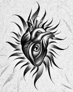 Фото рисунка тату сердце 02.01.22 №0056 - drawing tattoo heart - tattoo-photo.ru