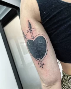 Фото рисунка тату сердце 02.01.22 №0173 - drawing tattoo heart - tattoo-photo.ru