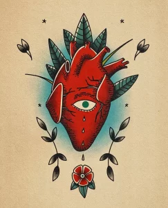 Фото рисунка тату сердце 02.01.22 №1193 - drawing tattoo heart - tattoo-photo.ru