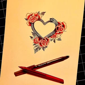 Фото рисунка тату сердце 02.01.22 №1303 - drawing tattoo heart - tattoo-photo.ru