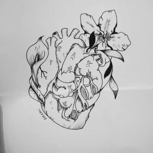 Фото рисунка тату сердце 02.01.22 №1306 - drawing tattoo heart - tattoo-photo.ru