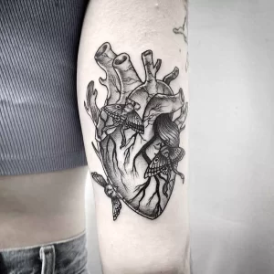 Фото рисунка тату сердце 02.01.22 №1327 - drawing tattoo heart - tattoo-photo.ru