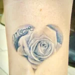 Фото сердце роза тату 02.01.22 №0012 - tattoo heart - tattoo-photo.ru