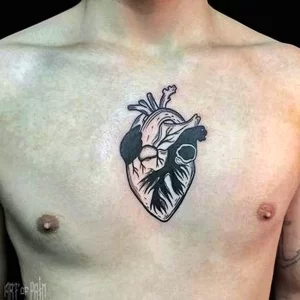 Фото тату сердце для мужчин 02.01.22 №0004 - tattoo heart - tattoo-photo.ru