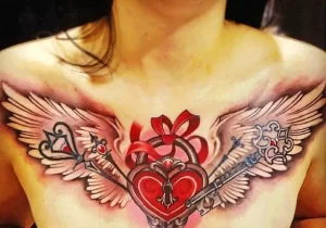 Фото тату сердце замок 02.01.22 №0001 - tattoo heart - tattoo-photo.ru