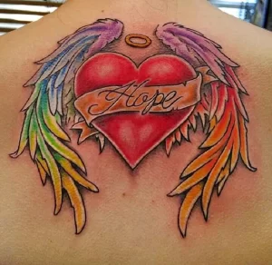 Фото тату сердце с крыльями 02.01.22 №0016 - tattoo heart - tattoo-photo.ru