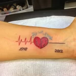 Фото тату сердце цветное 02.01.22 №0007 - tattoo heart - tattoo-photo.ru