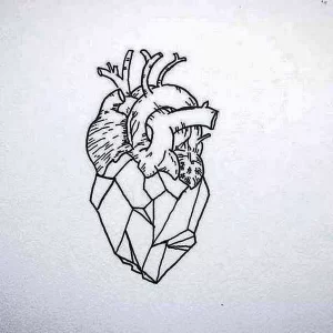 Фото эскиз тату сердце 02.01.22 №0007 - tattoo heart - tattoo-photo.ru