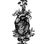 Фото эскиз тату сердце 02.01.22 №0021 - tattoo heart - tattoo-photo.ru