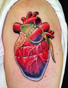Фото красивые тату сердца 02.01.22 №0005 - tattoo heart - tattoo-photo.ru