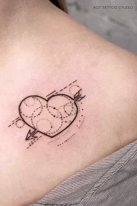 Фото мини тату сердце 02.01.22 №0004 - tattoo heart - tattoo-photo.ru