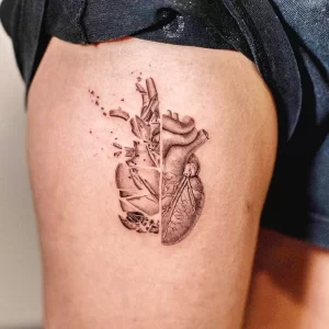 Фото рисунка тату сердце 02.01.22 №0321 - drawing tattoo heart - tattoo-photo.ru