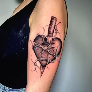 Фото рисунка тату сердце 02.01.22 №0455 - drawing tattoo heart - tattoo-photo.ru
