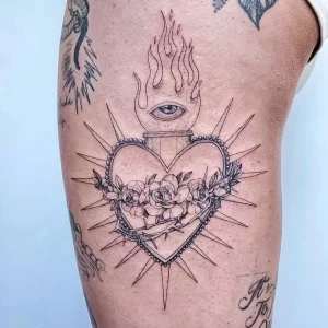 Фото рисунка тату сердце 02.01.22 №0477 - drawing tattoo heart - tattoo-photo.ru