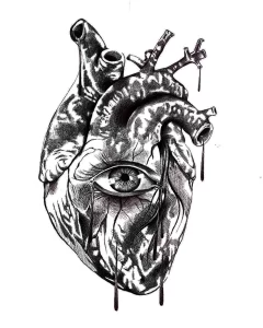 Фото рисунка тату сердце 02.01.22 №0519 - drawing tattoo heart - tattoo-photo.ru