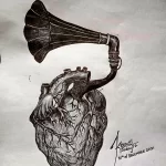 Фото рисунка тату сердце 02.01.22 №0792 - drawing tattoo heart - tattoo-photo.ru