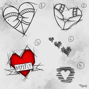 Фото рисунка тату сердце 02.01.22 №0799 - drawing tattoo heart - tattoo-photo.ru