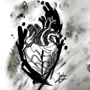Фото рисунка тату сердце 02.01.22 №0887 - drawing tattoo heart - tattoo-photo.ru