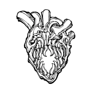 Фото рисунка тату сердце 02.01.22 №0919 - drawing tattoo heart - tattoo-photo.ru