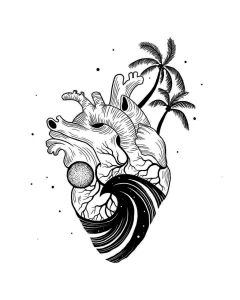 Фото рисунка тату сердце 02.01.22 №0928 - drawing tattoo heart - tattoo-photo.ru