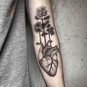 Фото рисунка тату сердце 02.01.22 №0944 - drawing tattoo heart - tattoo-photo.ru