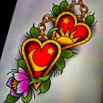 Фото рисунка тату сердце 02.01.22 №0997 - drawing tattoo heart - tattoo-photo.ru