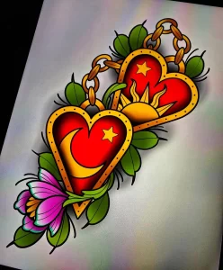 Фото рисунка тату сердце 02.01.22 №0997 - drawing tattoo heart - tattoo-photo.ru