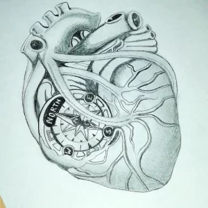 Фото рисунка тату сердце 02.01.22 №1026 - drawing tattoo heart - tattoo-photo.ru