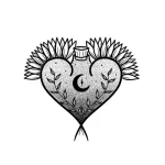 Фото рисунка тату сердце 02.01.22 №1232 - drawing tattoo heart - tattoo-photo.ru