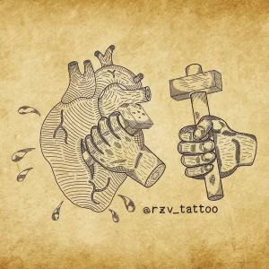 Фото рисунка тату сердце 02.01.22 №1311 - drawing tattoo heart - tattoo-photo.ru