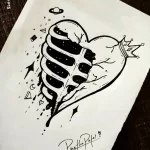 Фото рисунка тату сердце 02.01.22 №1384 - drawing tattoo heart - tattoo-photo.ru