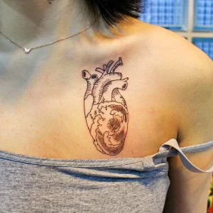 Фото рисунка тату сердце 02.01.22 №1511 - drawing tattoo heart - tattoo-photo.ru