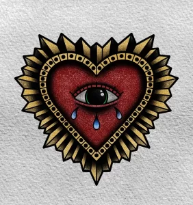 Фото рисунка тату сердце 02.01.22 №1593 - drawing tattoo heart - tattoo-photo.ru